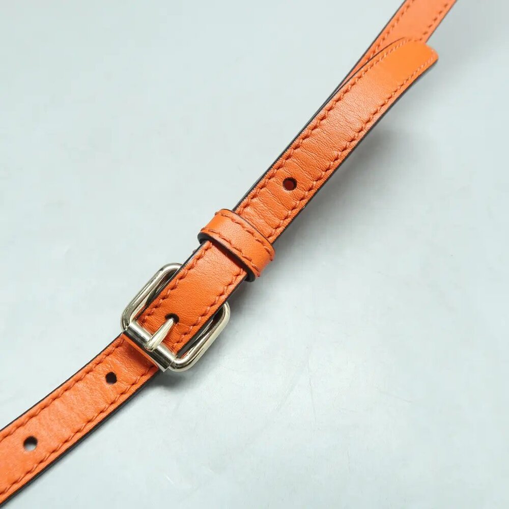 GUCCI Orange Leather Satchel 665-060525 - Picture 9 of 12